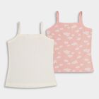 Girls' 100% Cotton Vest, Off White, small image number null