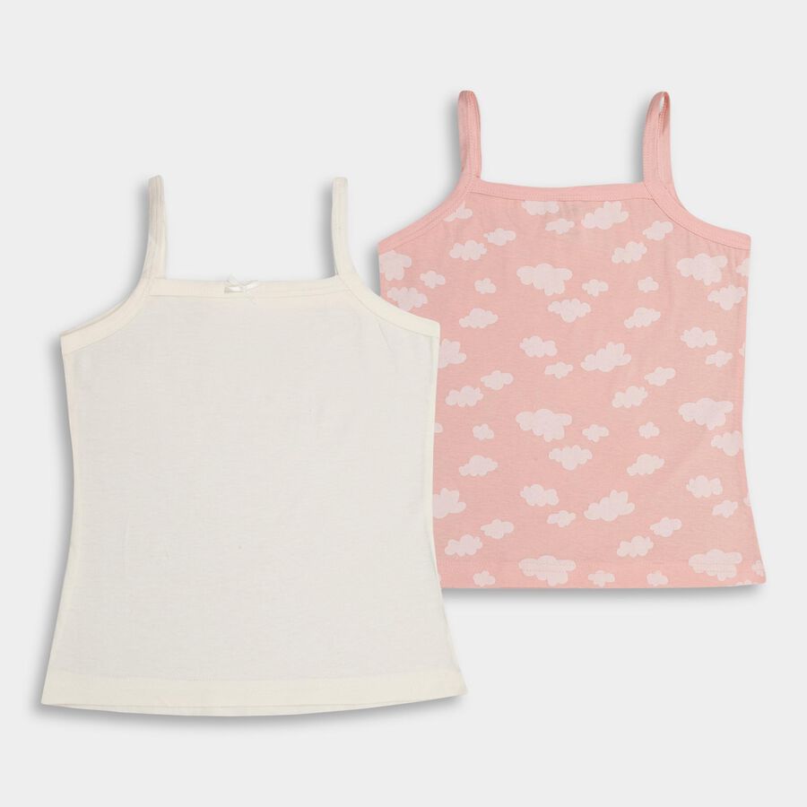 Girls' 100% Cotton Vest, Off White, large image number null