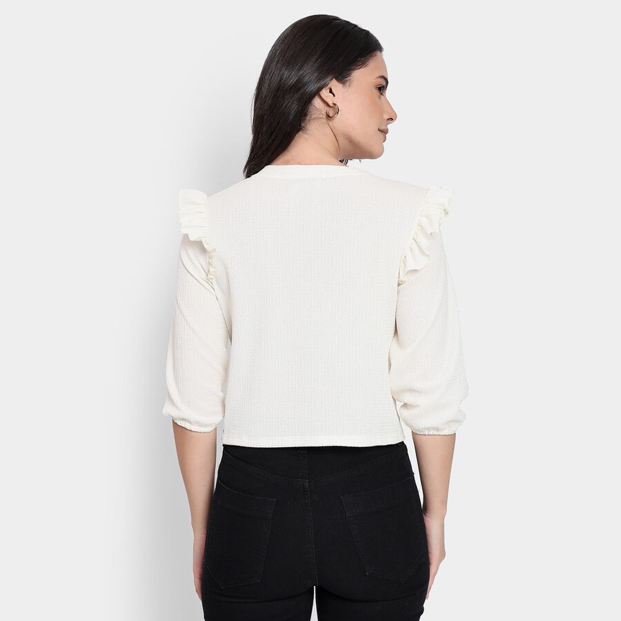 Ladies'  Crop  Top, Off White, large image number null