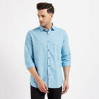 Cotton Printed Casual Shirt, Light Blue, small image number null
