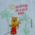 Infants' Light Blue Cotton Round Neck Casual Vest, Light Blue, small