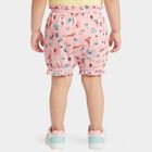 Girls Pink Regular Fit Printed Bloomer, हल्का गुलाबी, small