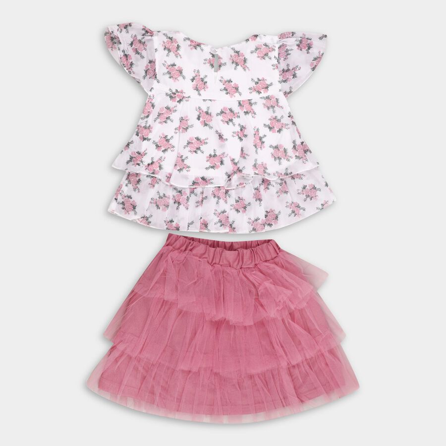 Girl's Top Skirt, ऑफ व्हाइट, large image number null