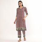 Women's Burgundy Solid Ethnic Set, Wine, small