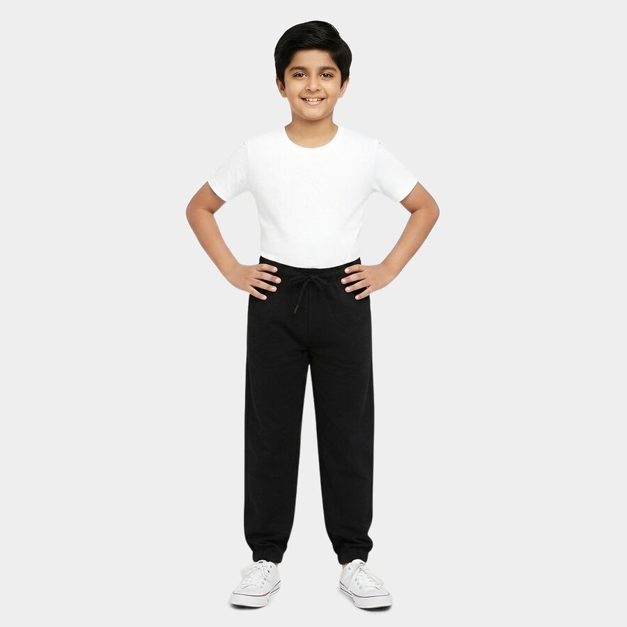 Boys' Trouser, काला, large