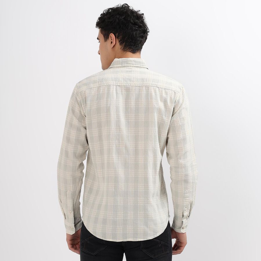 Men's 100% Cotton Casual Shirt, Light Green, large image number null