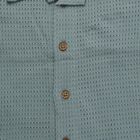 Infants' Green Cotton Collar Neck Waffle Textured Baba Suit, Light Green, small