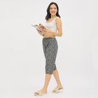 Women's Muted Grey Regular Fit Leopard Printed Jogger Capri, Light Grey, small image number null