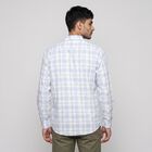 Men's Light Blue Cotton Long Sleeve Collar Shirt, हल्का नीला, small
