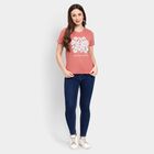 Ladies' Round Neck T-Shirt, गुलाबी, small image number null