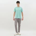 Men's Light Aqua Green Crew Neck Athleisure T-Shirt, Aqua, small