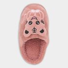 Kids Soft Dusty Pink Plush Slip-On Winter Slippers, Pink, small image number null