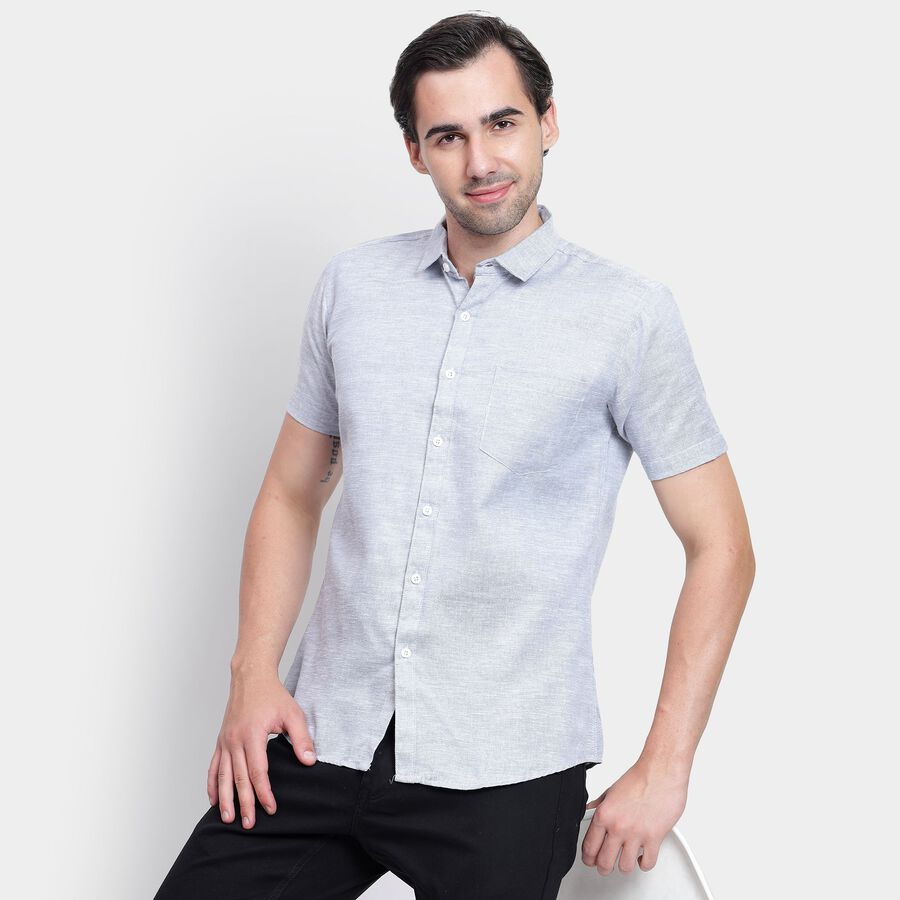 Men's Casual Shirt, हल्का ग्रे, large image number null