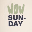 Boys' Beige Round Neck Printed T-Shirt, Beige, small