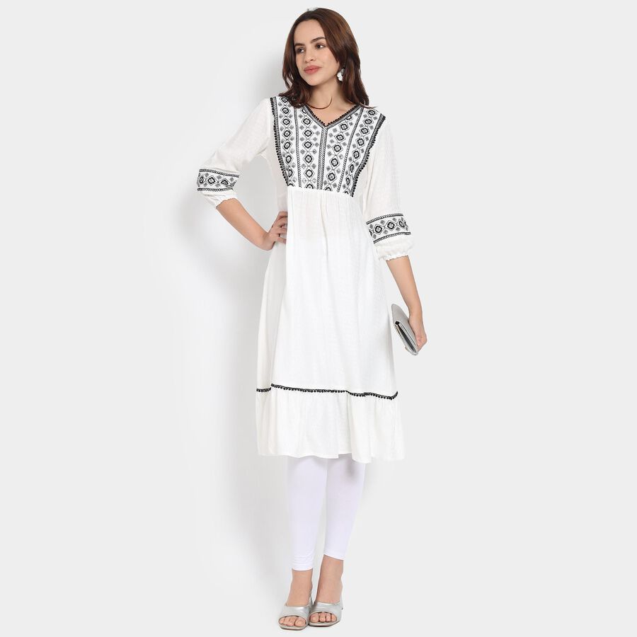 Ladies' Kurta, Off White, large image number null