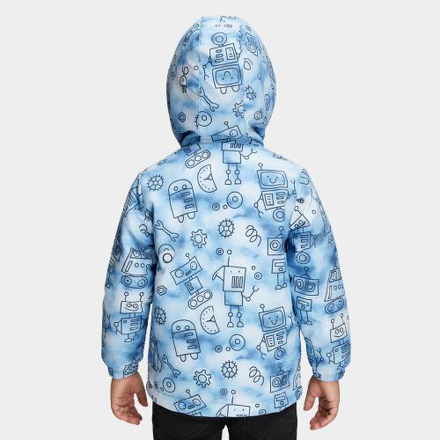 Boys' Light Blue Hooded Casual Jacket, Light Blue, large image number null