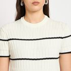 Ladies' 100% Cotton Crop  Top, सफ़ेद, small image number null