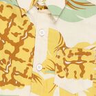 Boys Bright Yellow Cotton Half Sleeve Classic Collar Casual Shirt, Beige, small image number null