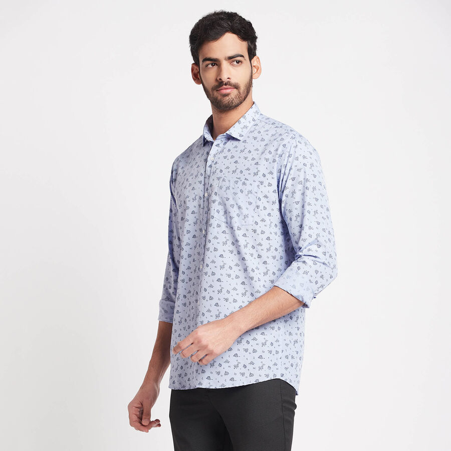 Printed Casual Shirt, Light Blue, large image number null