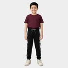 Boys' Black Cotton Blend Pyjama, Black, small