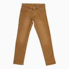 Boys' Warm Caramel Brown Slim Fit Jeans, गहरा पीला, small image number null