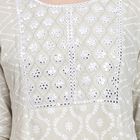 Ladies' 100% Cotton Kurta, Beige, small image number null