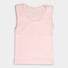 Girls' Cotton Vest, Peach, small
