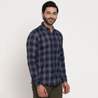 Checks Casual Shirt, गहरा ग्रे, small image number null