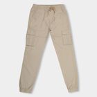 Boys' 100% Cotton Trousers , गहरा पीला, small
