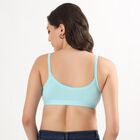 Women's Light Aqua Cotton Scoop Neck Casual Bra, Aqua, small image number null