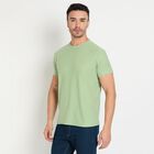 Men's Round Neck Half Sleeves T-Shirt, हल्का हरा, small image number null