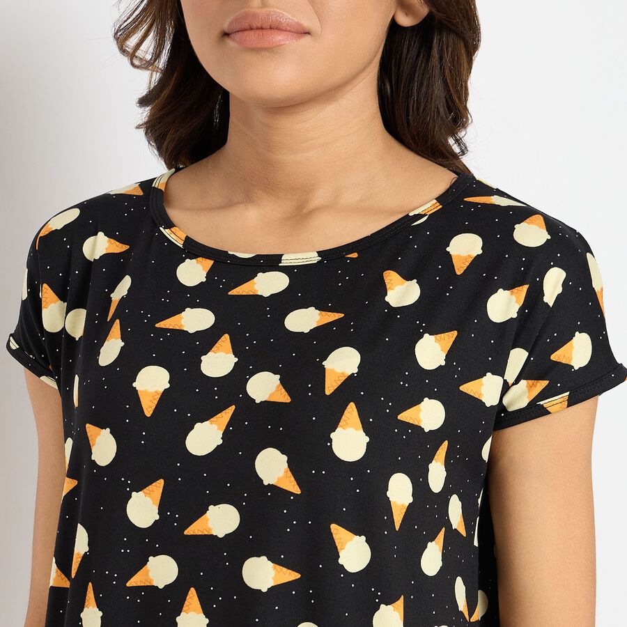 Ladies' Nighty, काला, large image number null