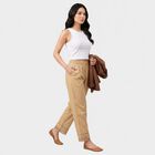 Women's Beige Regular Fit Palazzos, गहरा पीला, small