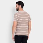 Men's Round Neck Half Sleeves T-Shirt, Beige, small image number null