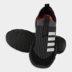 Men's Jet Black Slip-On Casual Sneakers, काला, small