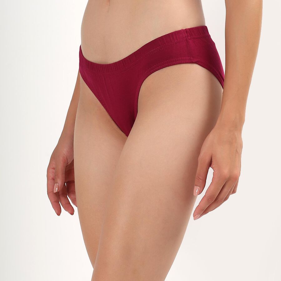Women's Deep Burgundy Bikini Panty, Purple, large image number null