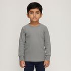 Boys Muted Charcoal Grey Thermal, मिश्रित हल्का ग्रे, small image number null