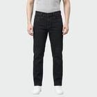 Men's Grey Slim Fit Washed Jeans, गहरा ग्रे, small