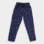 Girl's 100% Cotton Trousers, Navy Blue, small image number null