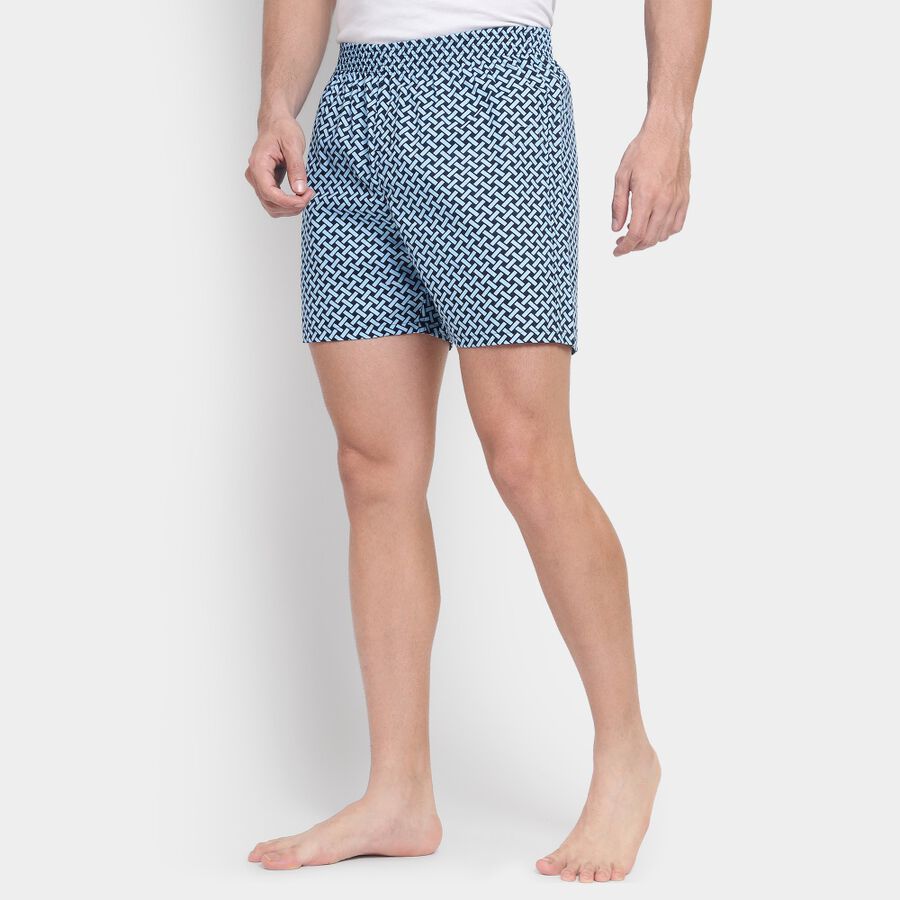 Men's 100% Cotton Boxers, नेवी ब्लू, large