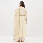 Women's Ivory Embroidered Ethnic Set, ऑफ व्हाइट, small image number null