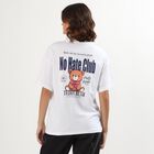 Women's White Cotton Round Neck Casual T-Shirt, सफ़ेद, small image number null