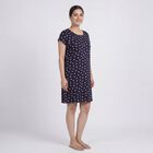 Women's Blue Sleeveless Casual Nighty, Navy Blue, small