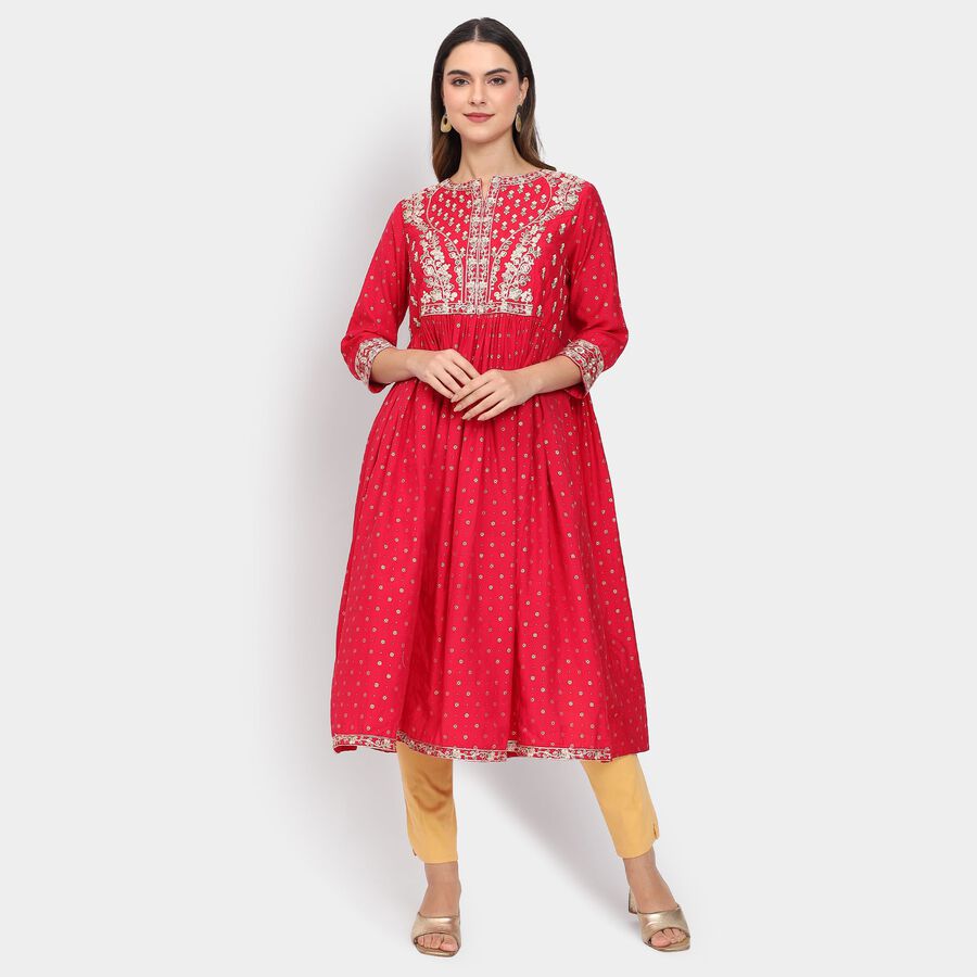Ladies' Ethnic Set , रानी (फ्यूशिया), large image number null