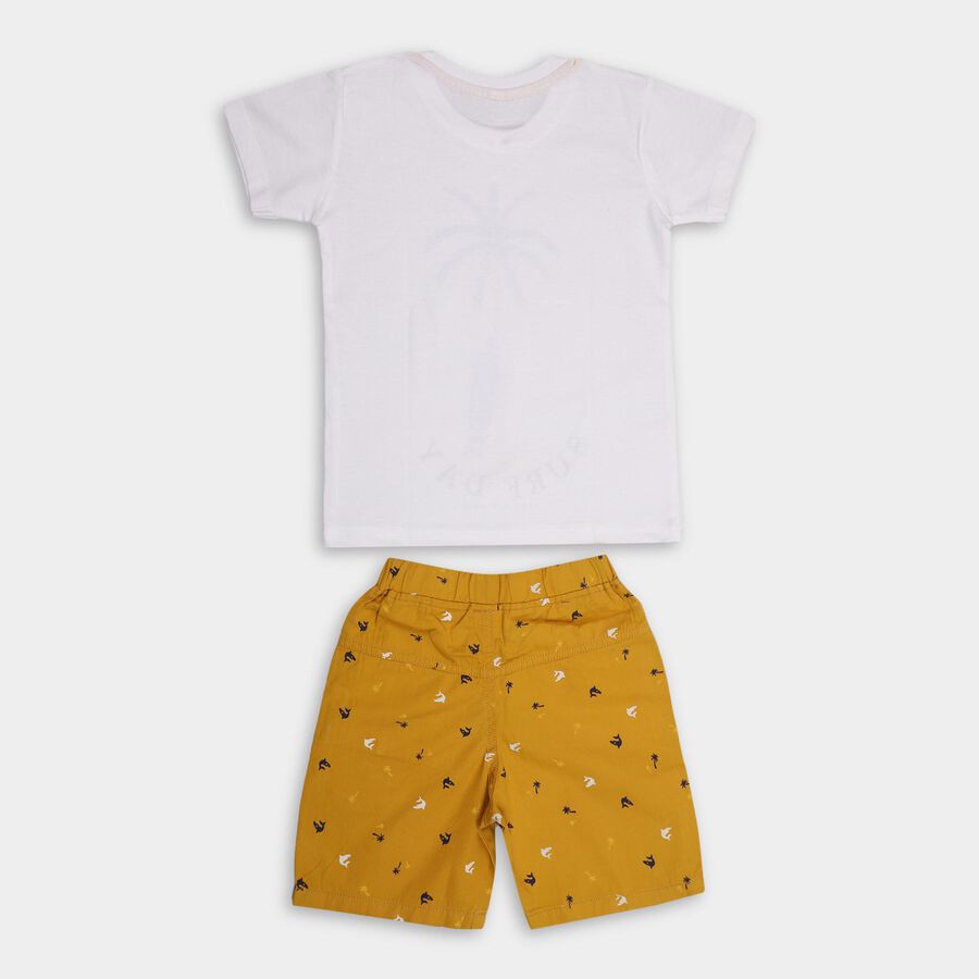 Boys' 100% Cotton Woven Baba Suit, White, large image number null