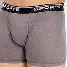 Men's 100% Cotton Trunks, Dark Grey, small