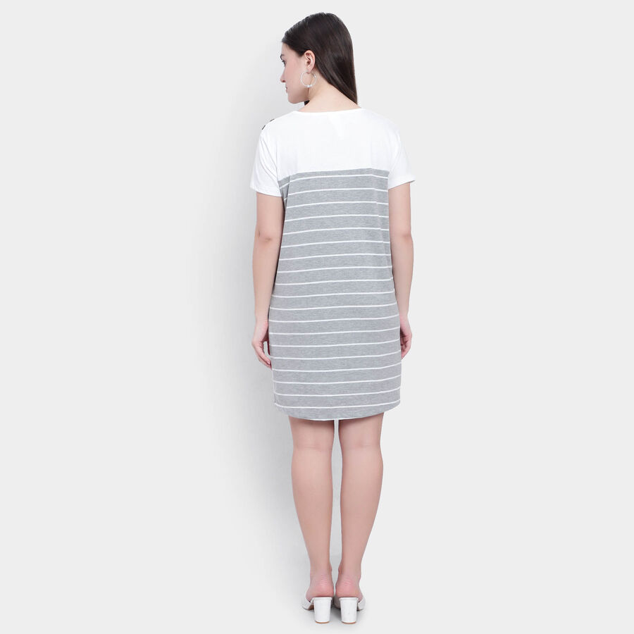 Stripes Dress, Melange Mid Grey, large image number null