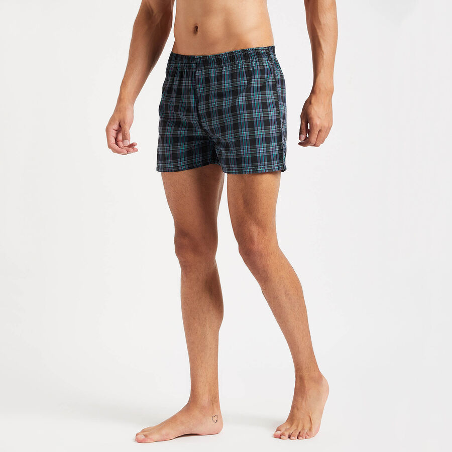 Checks Boxers, Dark Blue, large image number null