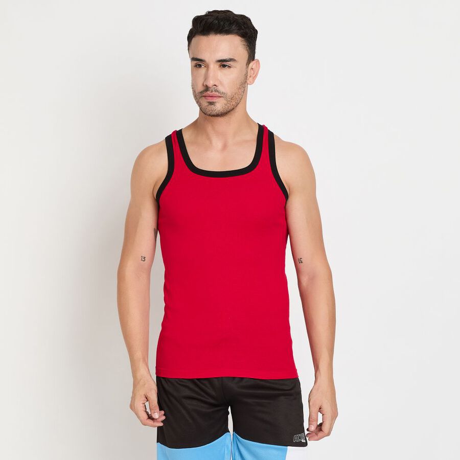 Men's Cotton Gym T-Shirt, Red, large image number null