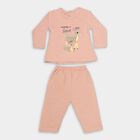 Infants Soft Pink Cotton Round Neck Casual Hipster Set, हल्का गुलाबी, small image number null